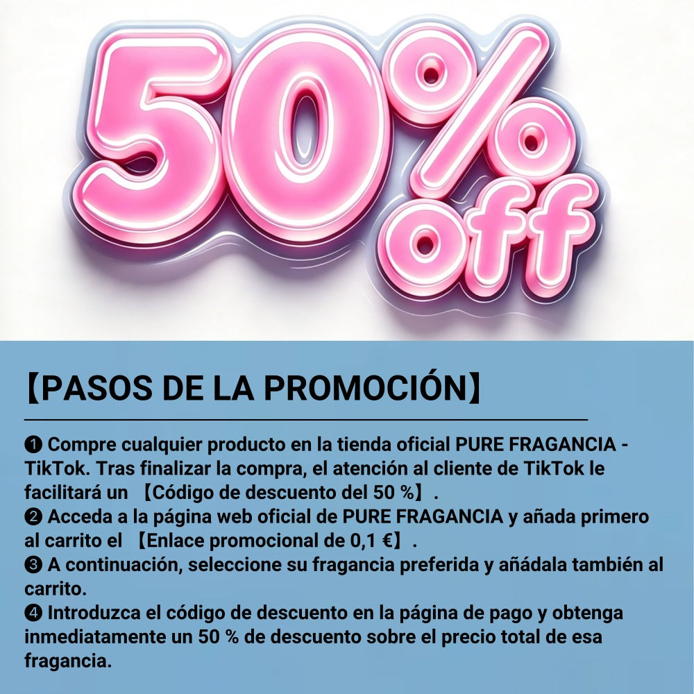 50% Descuento Código Activación Perfume(Código exclusivo para clientes de TikTok Shop)