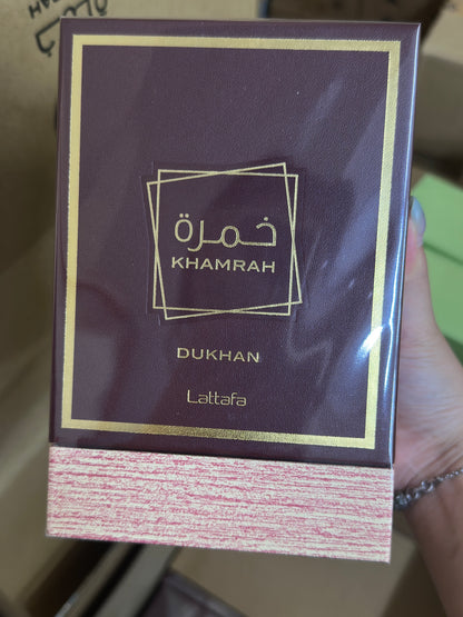 Lattafa Khamrah Dukhan Eau de Parfum100ml - Ámbar Especiado para Hombre