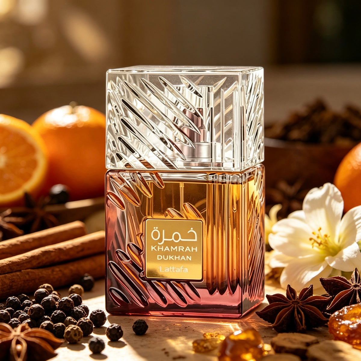 Lattafa Khamrah Dukhan Eau de Parfum100ml - Ámbar Especiado para Hombre