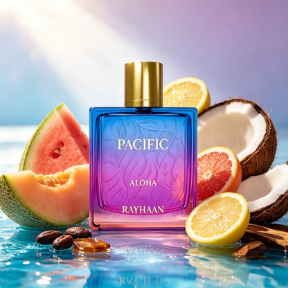 Rayhaan Pacific Aloha Eau de Parfum 100ml - Aromática Frutal Unisex