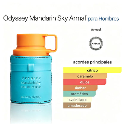 Armaf Odyssey Mandarin Sky Eau de Parfum 100ml - Cítrica especiada gourmet para Hombre