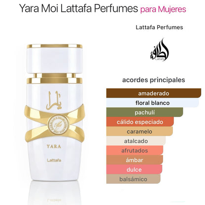 Lattafa Yara Moi Eau de Parfum 100ml - Ámbar Gourmand Oriental para Mujer