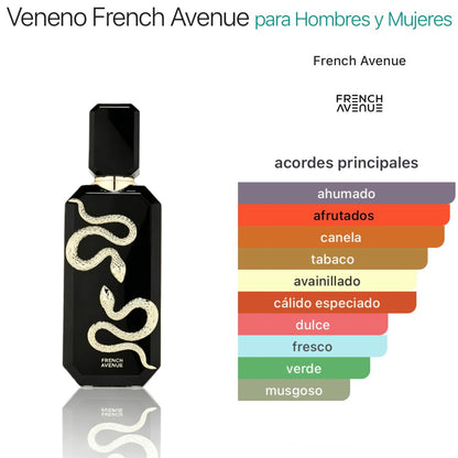 French Avenue Veneno Eau de Parfum 100ml -  Amaderada Ámbar Oriental Unisex
