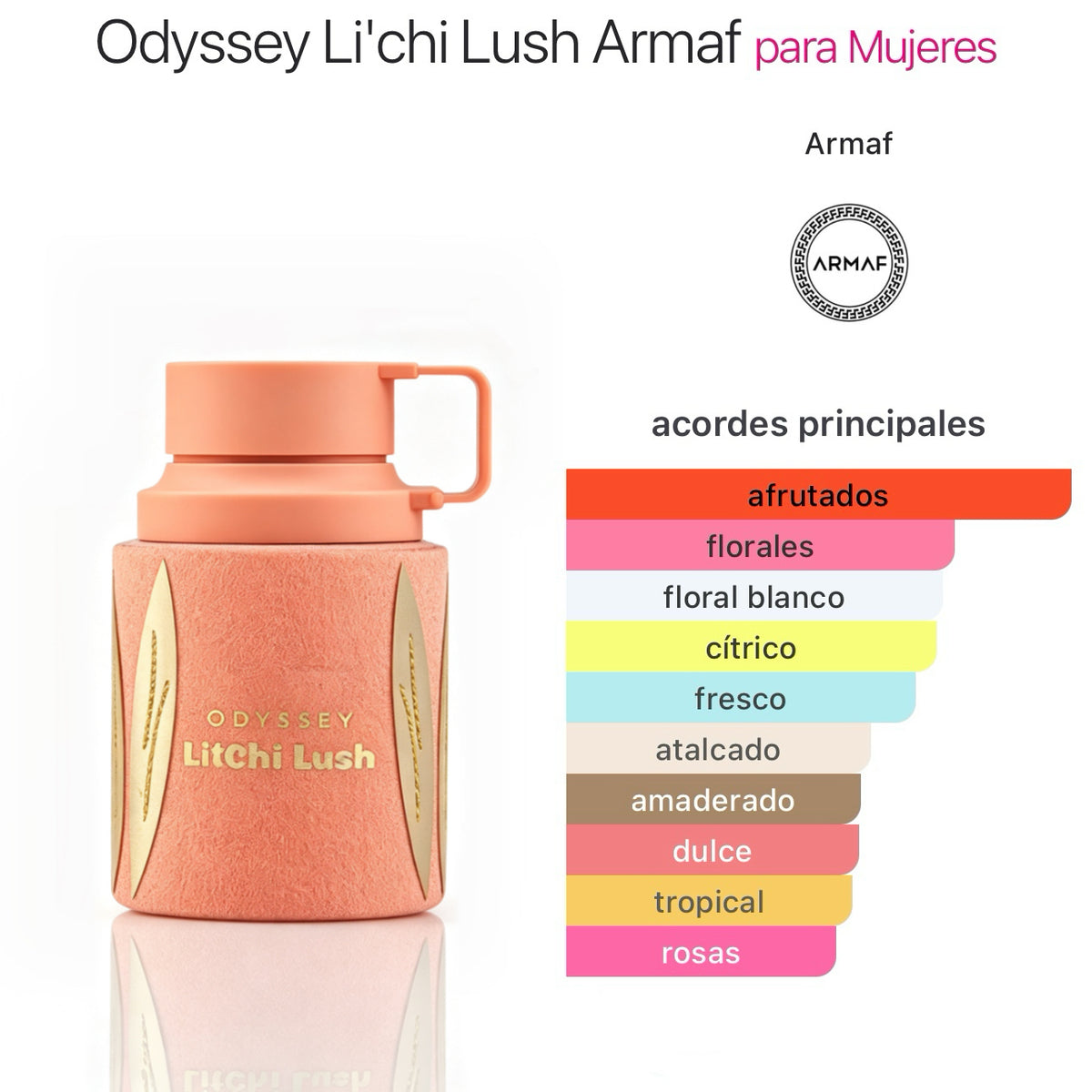 Armaf Odyssey Li'chi Lush Eau De Parfum 100 ml - Floral Frutal Gourmand para Mujer