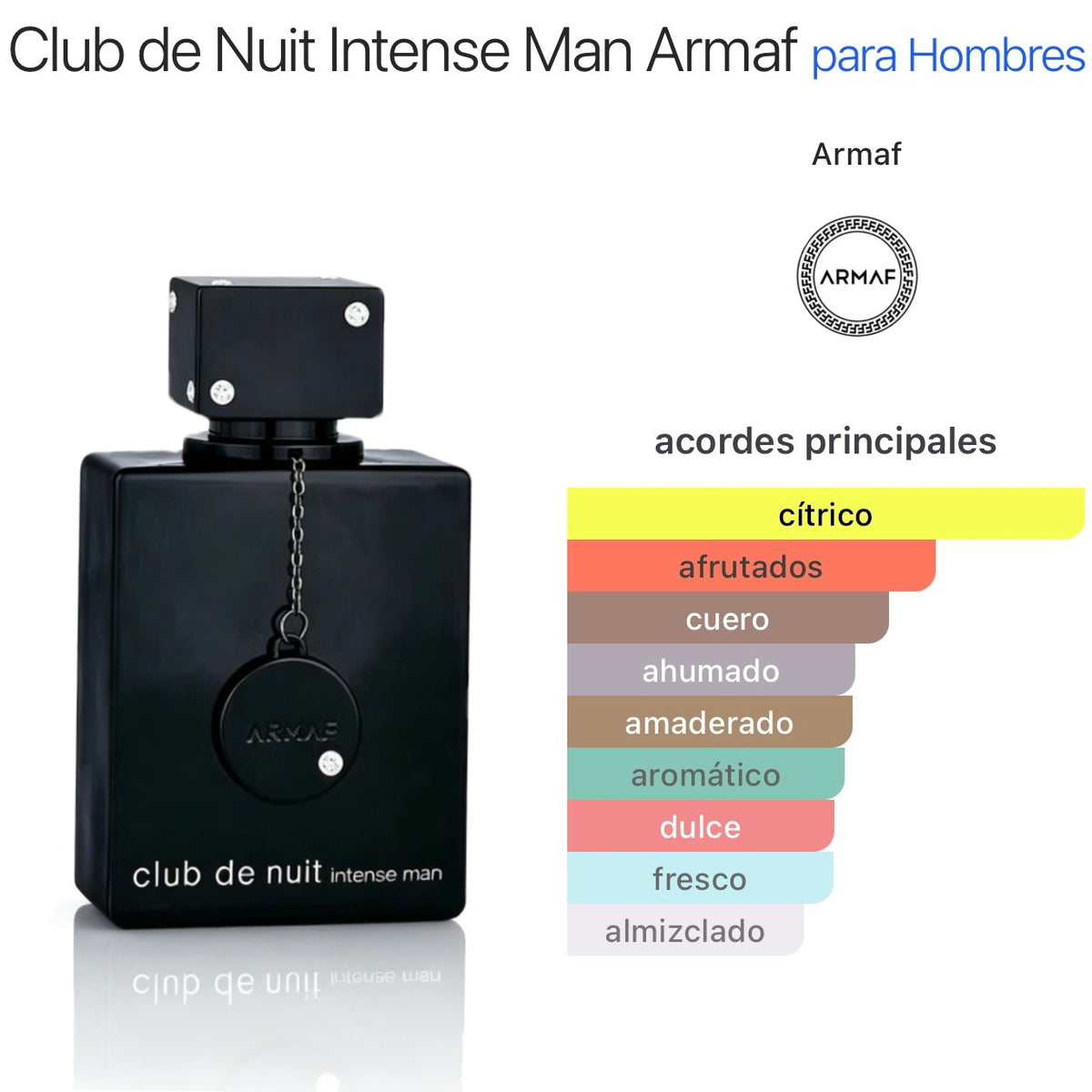 Armaf Club de Nuit Intense Man Eau de Parfum 105ml -  Fougère Especiada Amaderada para Hombre