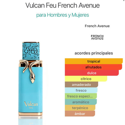 French Avenue Vulcan Feu Eau de Parfum 100ml -  Frutal Amaderada Seductoral Unisex