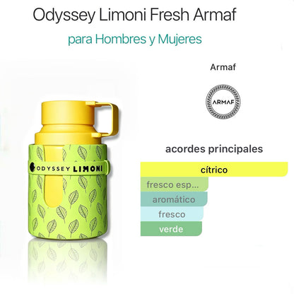 Armaf Odyssey Limoni Fresh Eau de Parfum 100ml - Cítrica Fresca Acuática Unisex