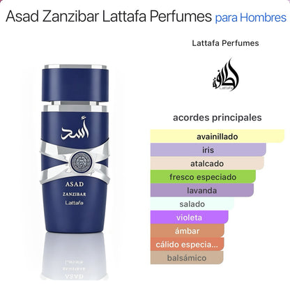 Lattafa Asad Zanzibar Eau de Parfum 100ml -  Avainillado para Hombre