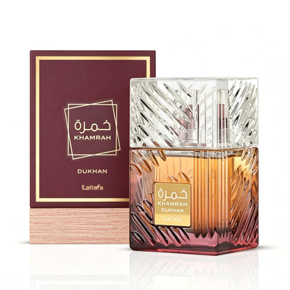 Lattafa Khamrah Dukhan Eau de Parfum100ml - Ámbar Especiado para Hombre