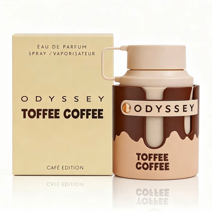 Armaf Odyssey Toffee Coffee Eau de Parfum,caja de empaque original vista frontal
