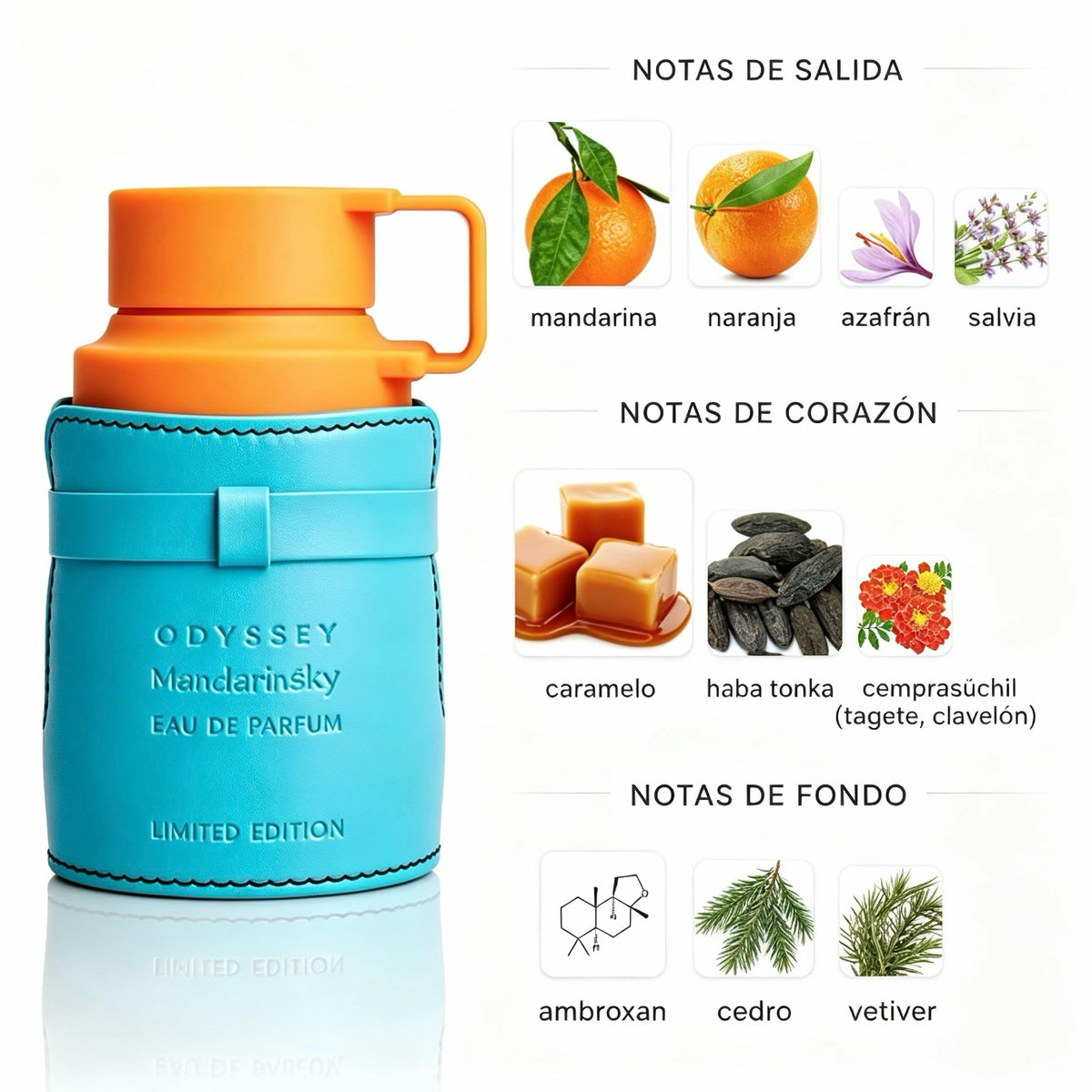 Armaf Odyssey Mandarin Sky Eau de Parfum 100ml - Cítrica especiada gourmet para Hombre