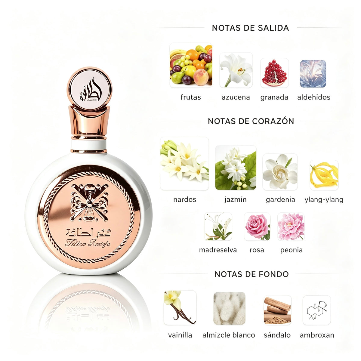 Lattafa Fakhar Rose Eau de Parfum 100ml - Floral para Mujer
