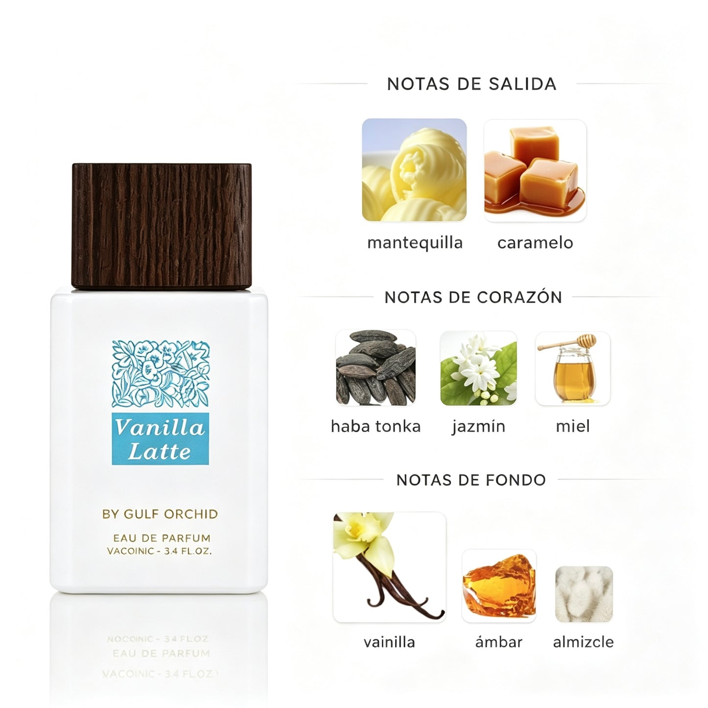 Gulf Orchid Vanilla Latte Eau de Parfum 100ml -  Gourmand de Vainilla para Mujer