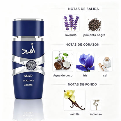 Lattafa Asad Zanzibar Eau de Parfum 100ml -  Avainillado para Hombre