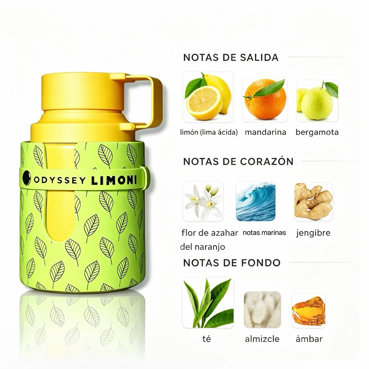 Armaf Odyssey Limoni Fresh Eau de Parfum 100ml - Cítrica Fresca Acuática Unisex