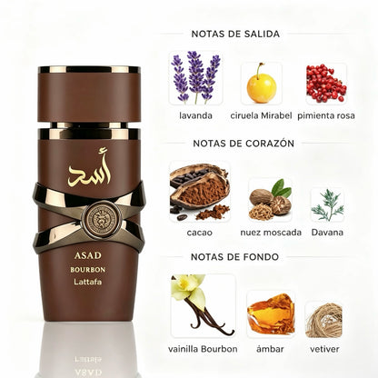 Lattafa Asad Bourbon Eau de Parfum 100ml - Oriental Especiada para Hombre