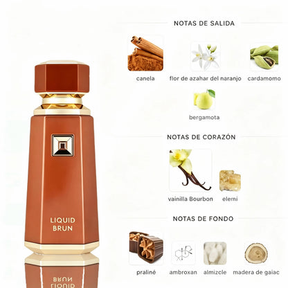 French Avenue Liquid Brun Eau de Parfum 100ml - Fragancia Amaderada Especiada Gourmand para Hombre
