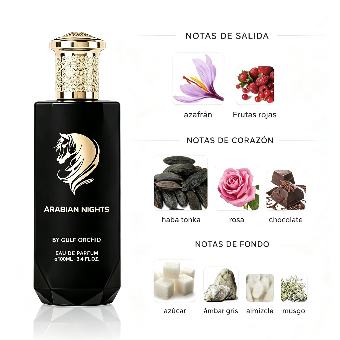 Gulf Orchid Arabian Nights Eau De Parfum 100 ml - Oriental Floral Unisex