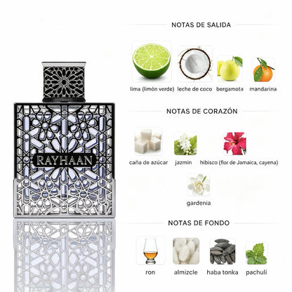 Rayhaan Aquatica Eau de Parfum 100ml -  Floral Amaderada Ahumada para Hombre
