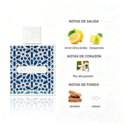 Rayhaan Azul Eau de Parfum 100ml - Aromática Acuática para Hombre