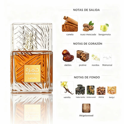 Lattafa Khamrah Eau de Parfum100ml  - Oriental Especiada Unisex